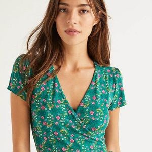 Boden Faux-Wrap Knit Tee